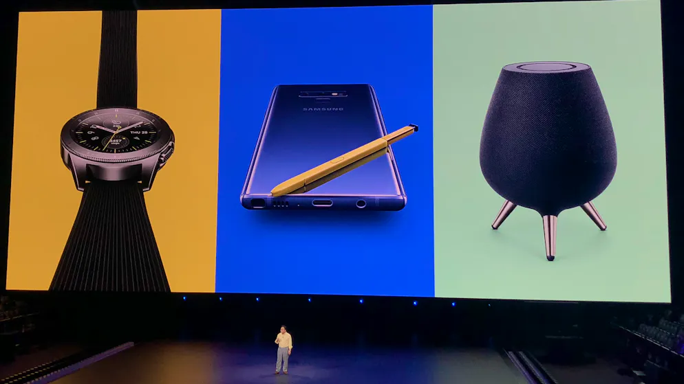 Eine Uhr, ein Smartphone, ein Lautsprecher: Drei komplett neue Geräte brachte Samsung an seinen «Unpacked»-Event in New York mit.
