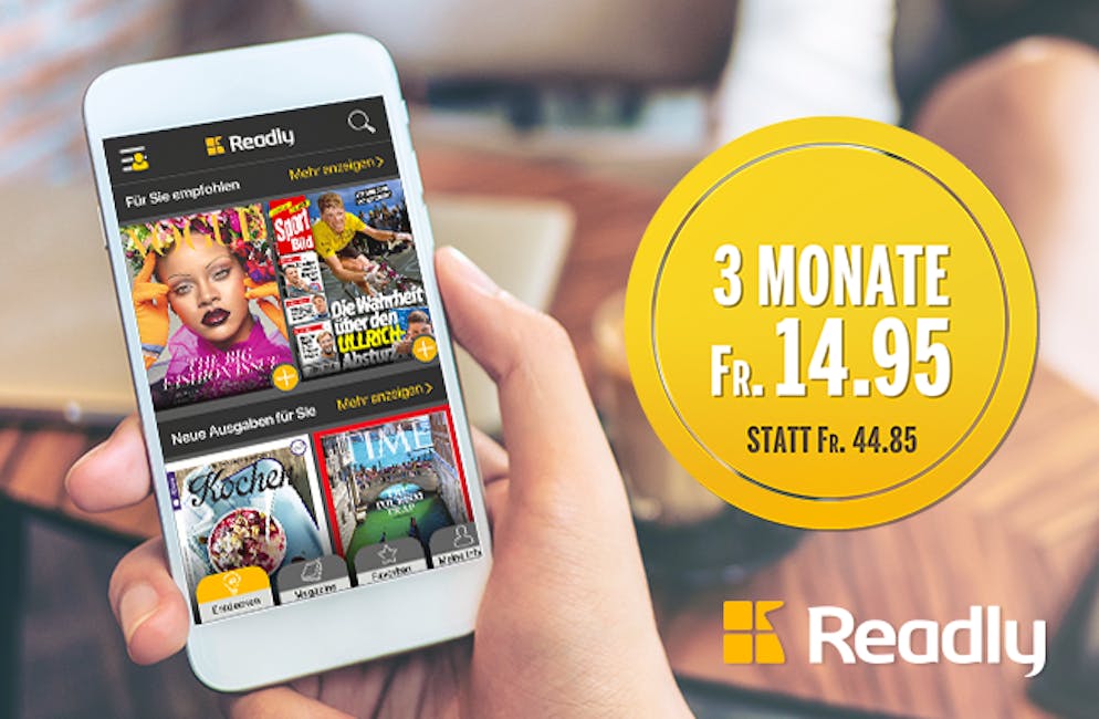 Publireportage: 3000 App: Readly News Magazine Flatrate-Tarif einer in blue bringt zum Lesespass endlosen 