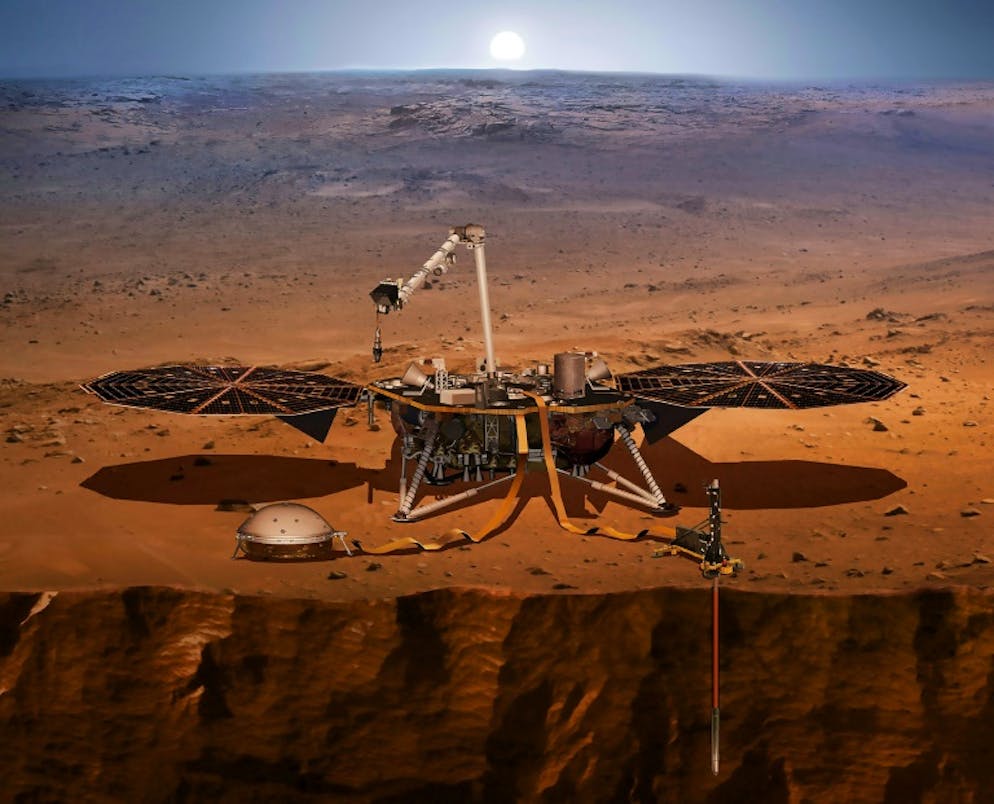Image fournie en avril 2018 par la Nasa de la sonde américaine Insight