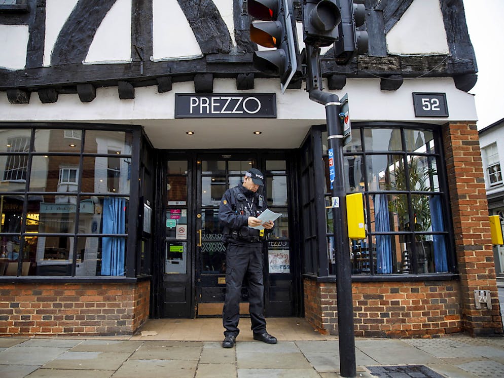Deux clients du restaurant Prezzo de Salisbury avaient été pris de malaises. Il n'y a pas de lien avec l'empoisonnement au Novitchok dont avait été victime l’ex-agent russe Sergueï Skripal en mars (archives).