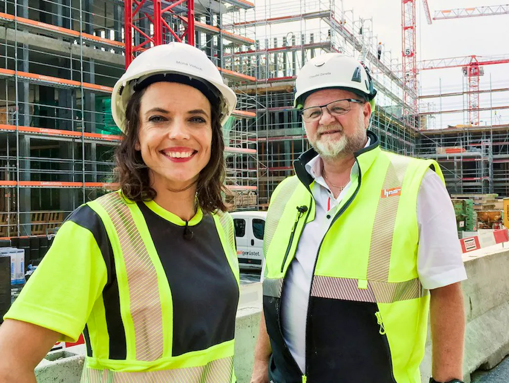 «Mona mittendrin»: Allein unter Bauarbeitern. «Die Baustelle überlebt mich.» Für Claudio Zanella, den Gesamtprojektleiter Ausführung, ist der «Circle» der grösste und letzte Auftrag, ehe er kürzertreten will.