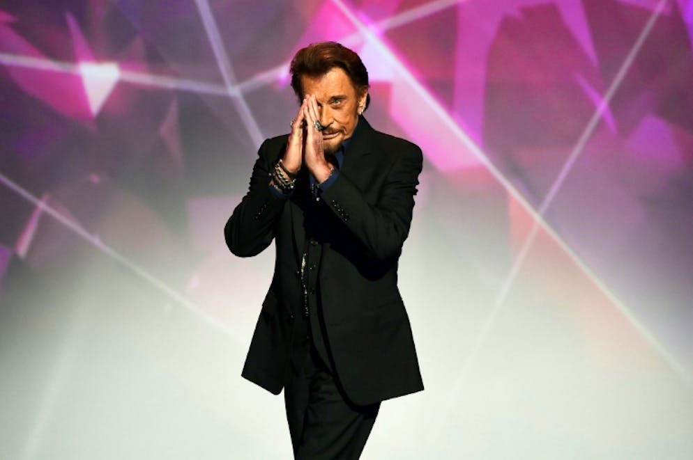 Johnny Hallyday aux 31èmes Victoires de la Musique, le 12 février 2016 au Zénith concert à Paris