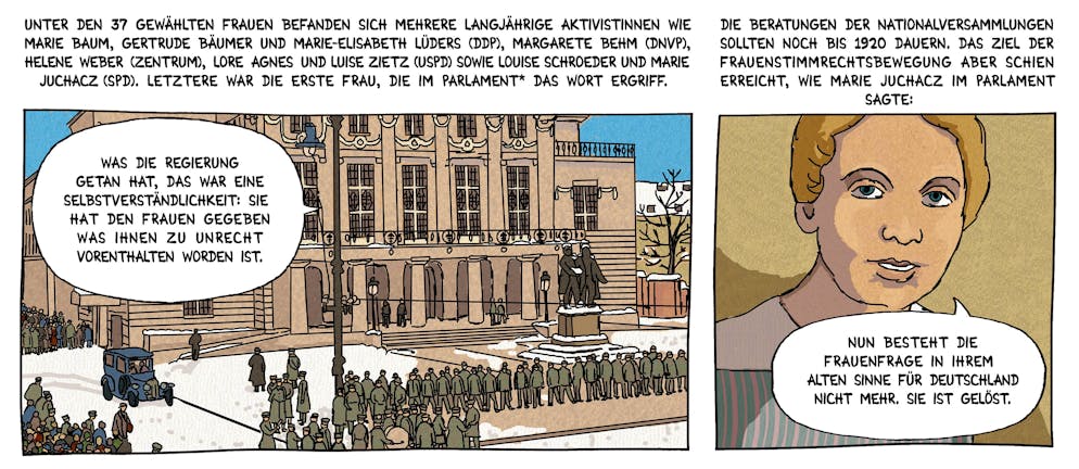 Serpentina Hagners Frauenstimmrecht-Comic