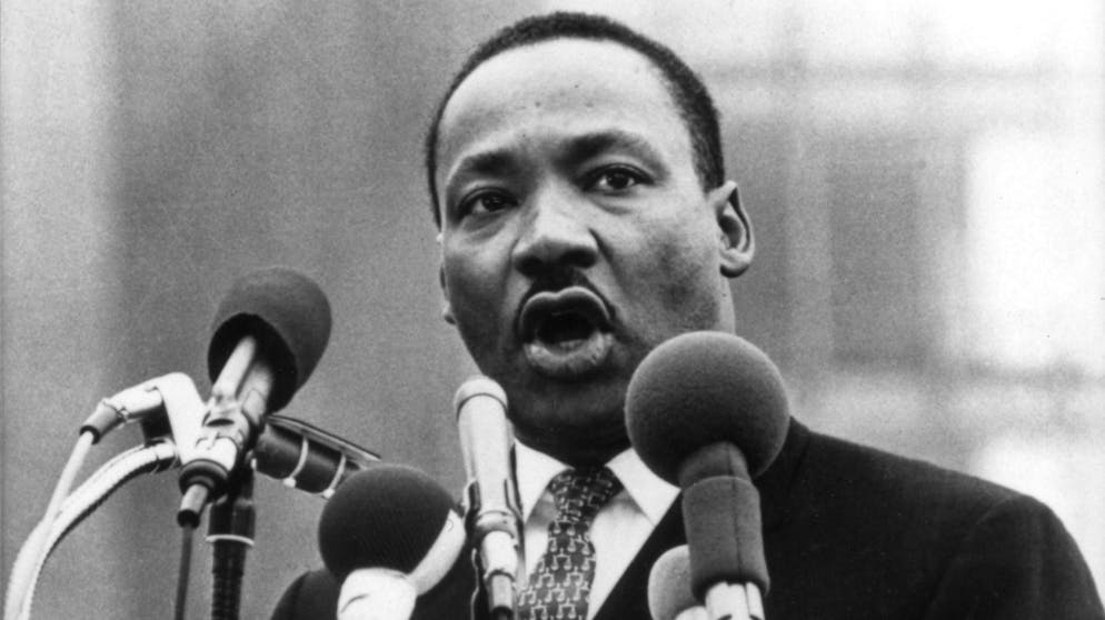 Friedensnobelpreisträger. 1964: Martin Luther King (1929–1968, USA) als Verfechter der Rechte Schwarzer in den USA und weltweit.