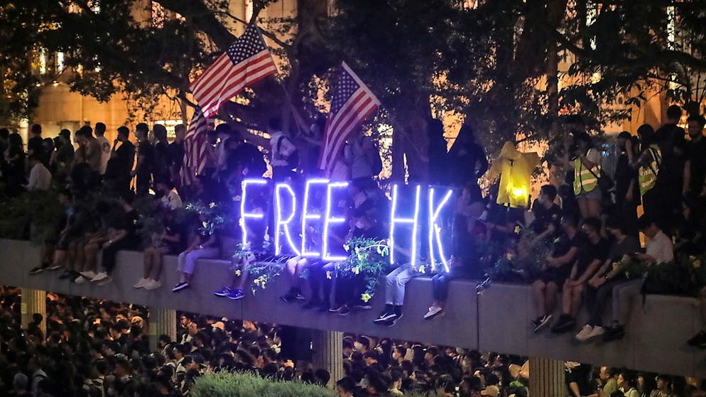 Die Erwartungen an den US-Kongress sind hoch bei den Demonstrierenden in Hongkong.