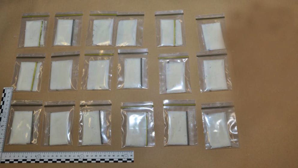 Die in einer Wohnung in Steinhausen sichergestellten Amphetamine.