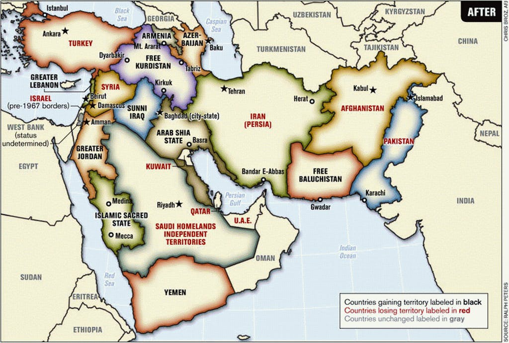 Die Karte, mit der in Nahost heute wohl Frieden herrschen würde