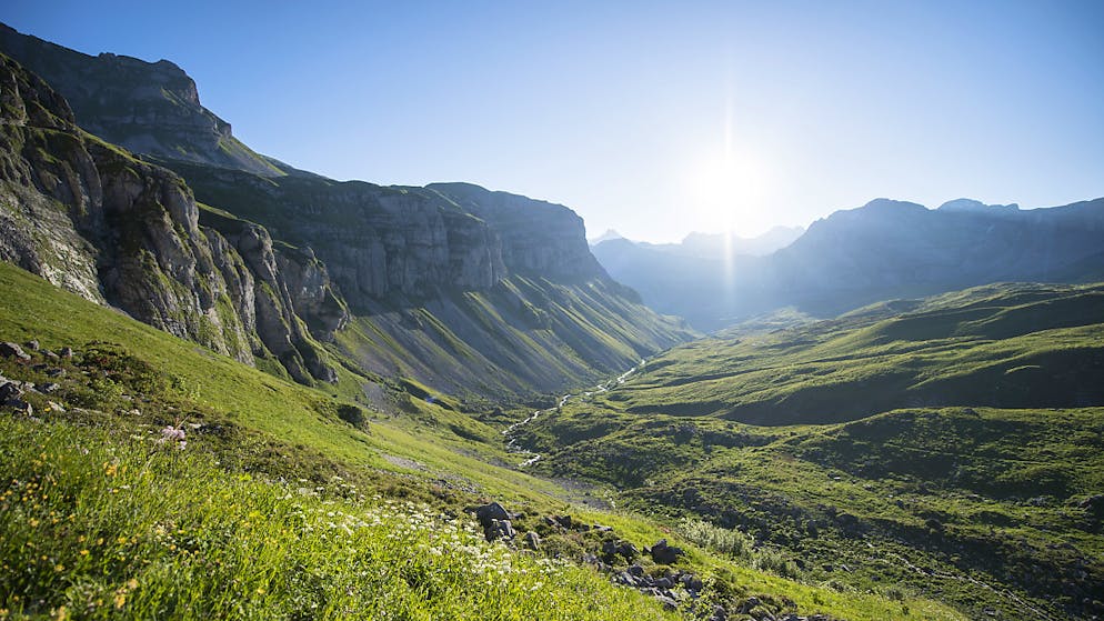 Die Urner Alp Alplen soll mit einem Tunnel erschlossen werden, dies weil der Felsenweg 2017 verschütttet worden ist. (Archivbild)