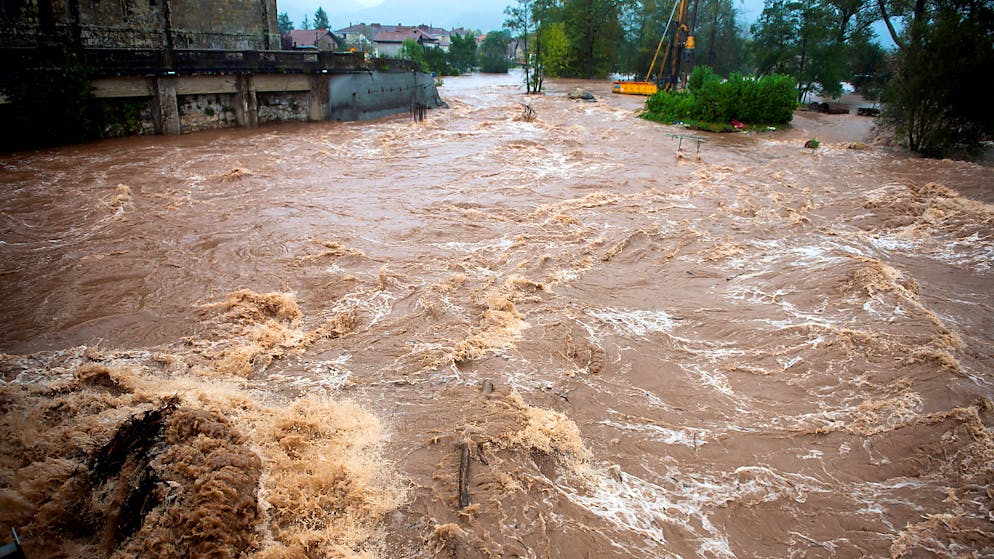 Unwetter in Spanien und Frankreich. Land unter nach heftigen Regenfällen in Nordspanien.