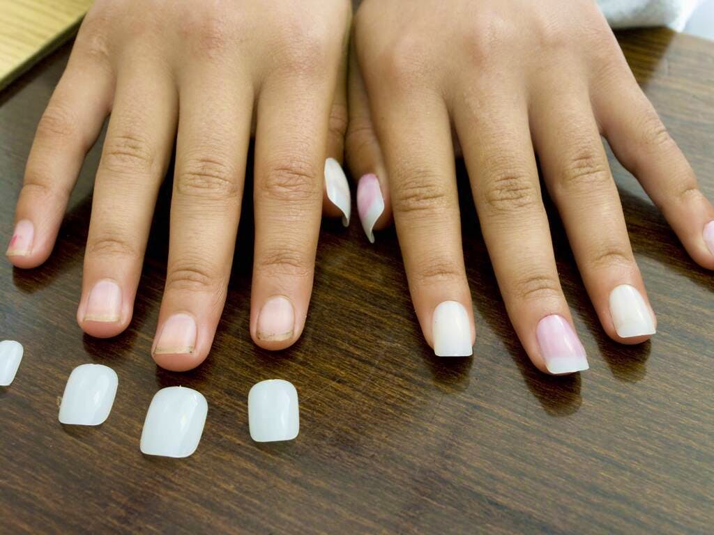 24 Pz Unghie Finte Quadrate Corte Francese Press On Nails - Foto 5