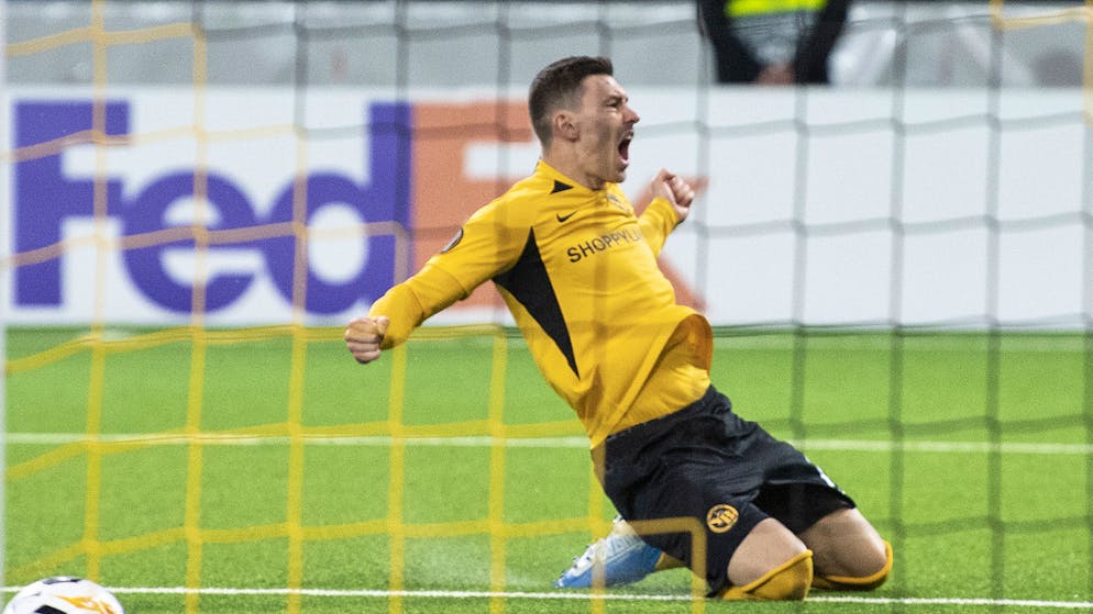 Fassnachts «Glückshormone» vor den Fans. Christian Fassnachts Jubel direkt vor dem Sektor D, vor den Hardcore-Fans