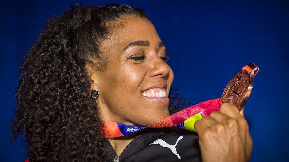 Die besten Bilder der Leichtathletik-WM 2019. Dabei strahlt sie wie ein Marienkäfer.
