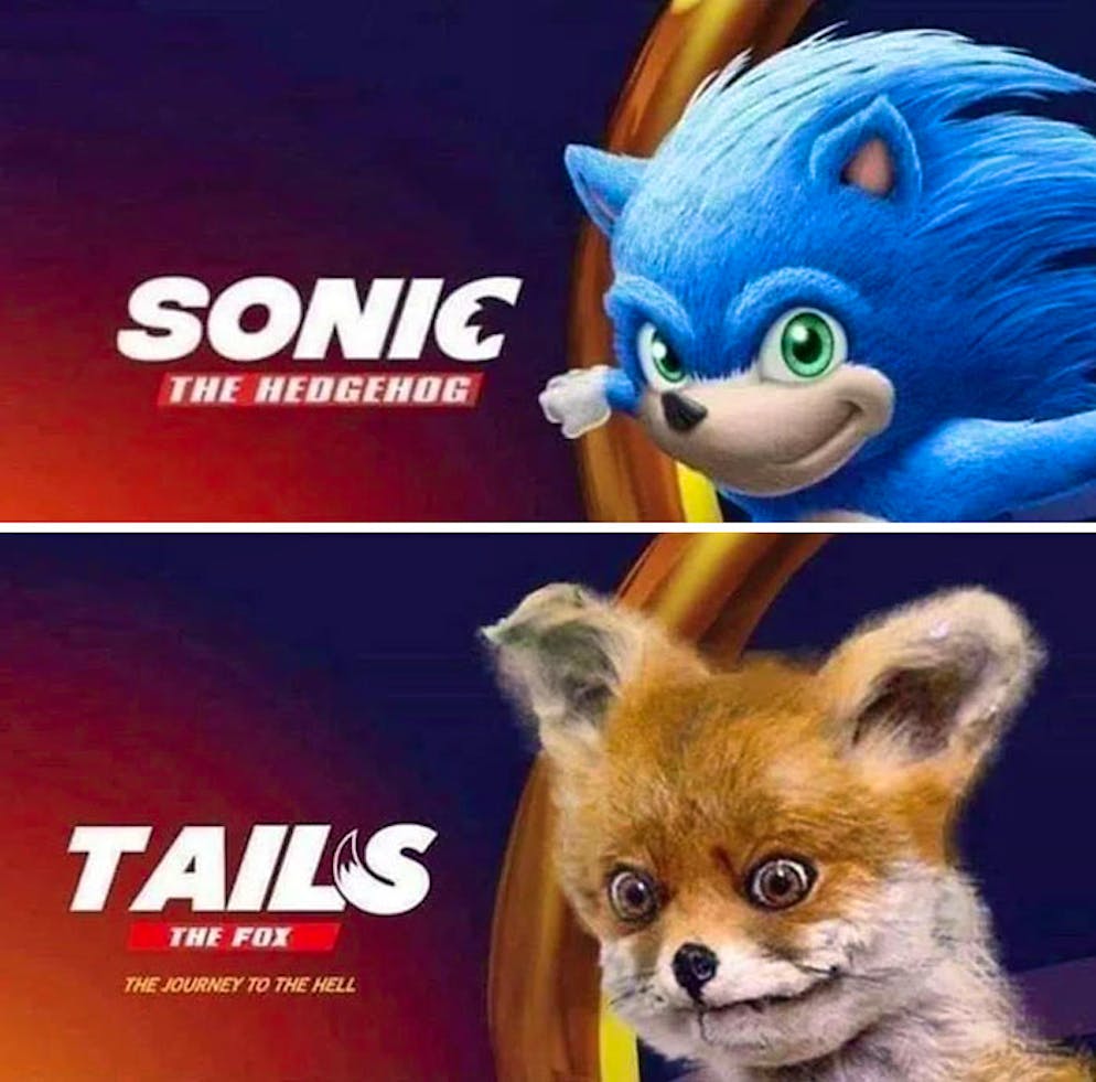 Hier hat man versucht, sich vorzustellen, wie denn Tails, der Sidekick von Sonic, aussehen würde. Das Resultat ist furchterregend.