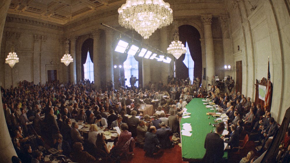 Mai 1973: Die Anhörngen im Watergate-Prozess kommen als «heisseste Daytime-Seifenoper» daher.
