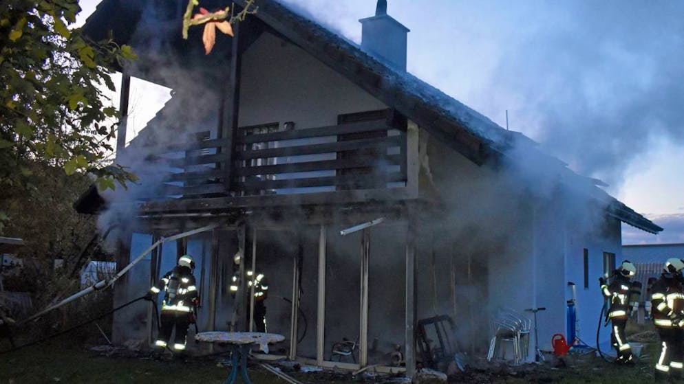 In Pfeffikon ist ein Wintergarten ausgebrannt.