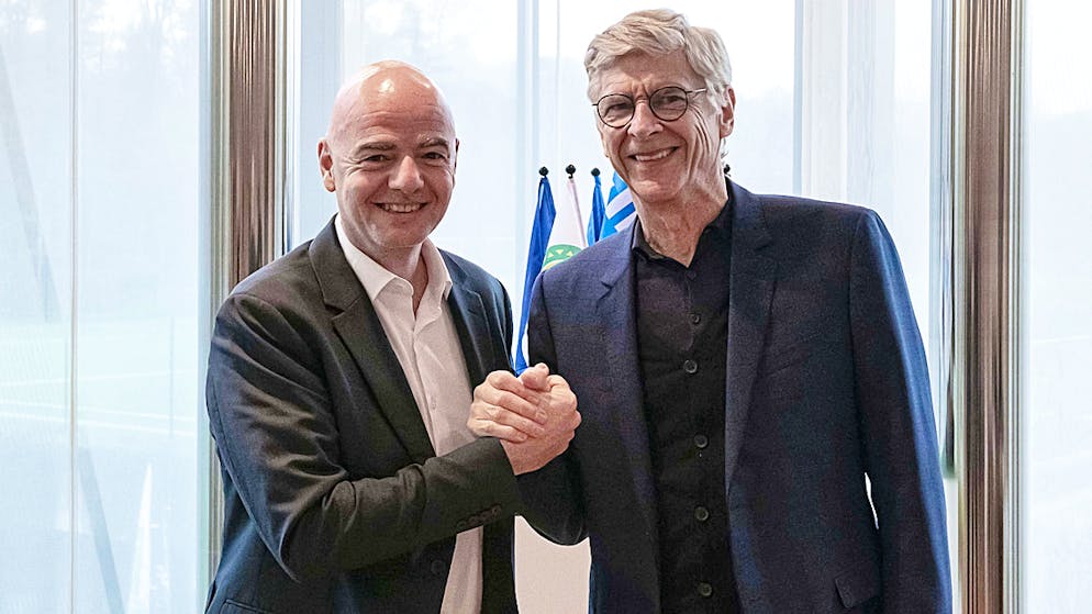 Beste Freunde: Gianni Infantino (l.) und Arsène Wenger.