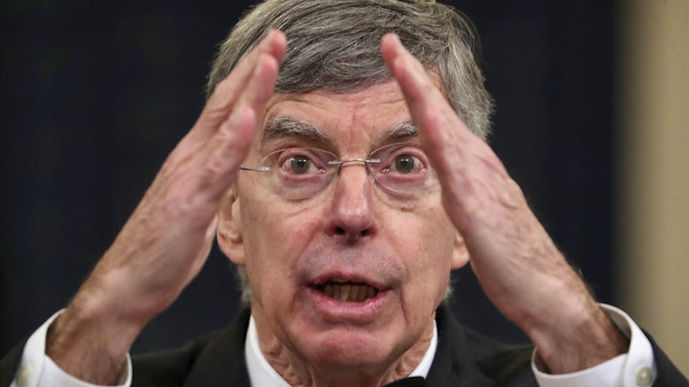 William Taylor, geschäftsführender US-Botschafter in der Ukraine, sagt vor dem US-Kongress aus.