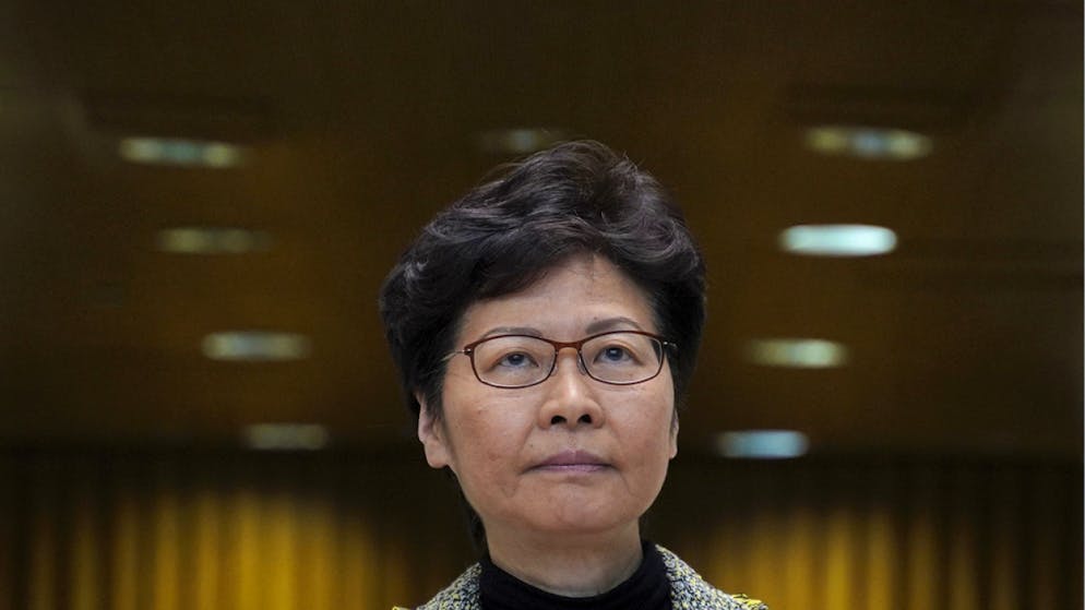 La governatrice di Hong Kong Carrie Lam.