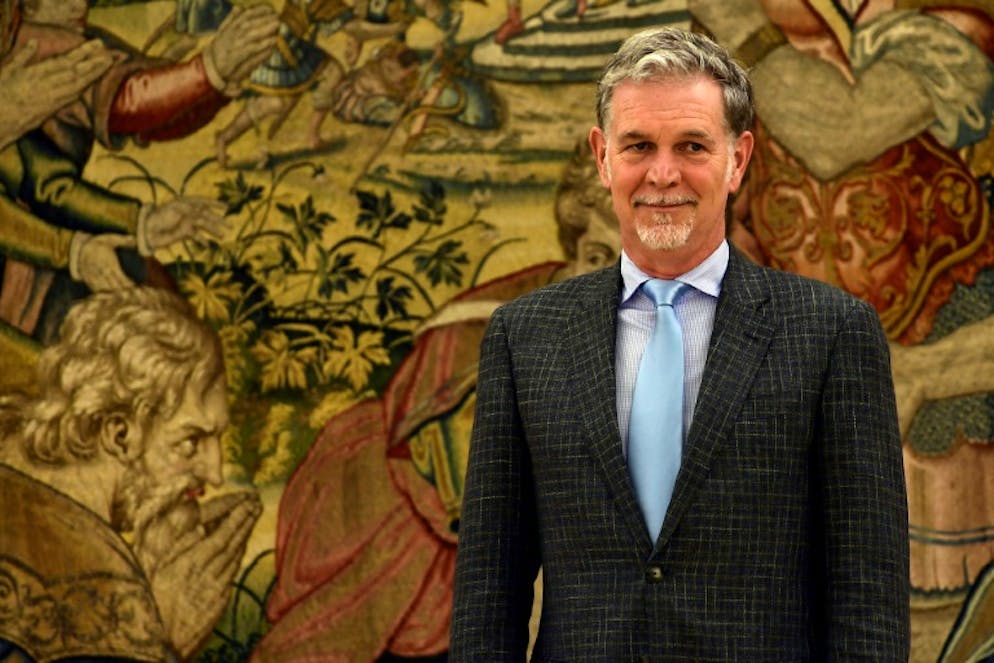 Le patron de Netflix, Reed Hastings -ici à Madrid le 5 mars 2019- a assuré ne pas être inquiet de l'arrivée de Disney sur le marché du streaming