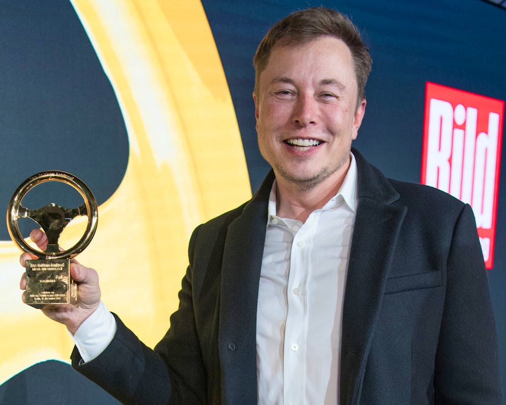 Tesla-Chef Elon Musk am Dienstag in Berlin.