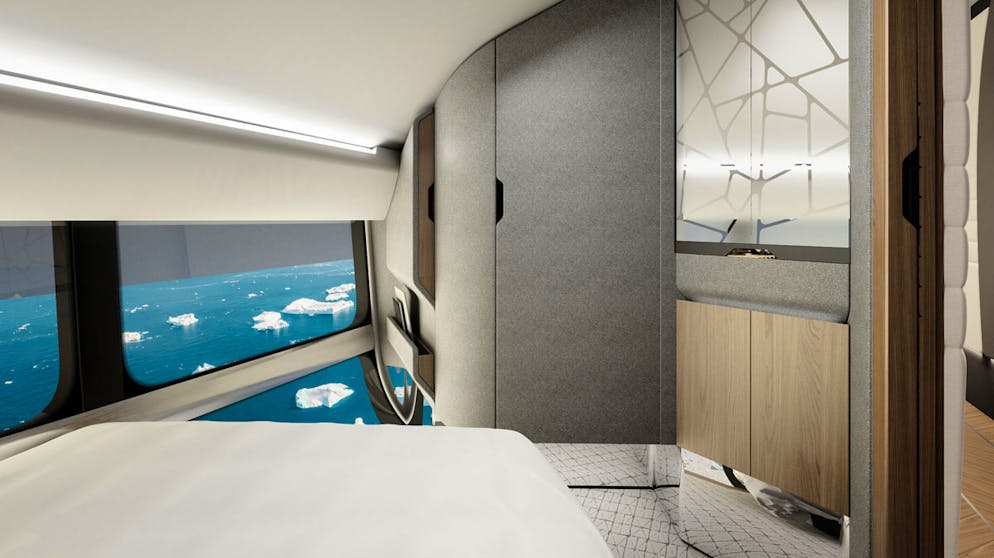 Im Fünf-Sterne-Luftschiff an den Nordpol. Wer die Augen aufschlägt, wird denken, dass man noch träumt. So eine Aussicht gibt es wohl nirgendwo. 