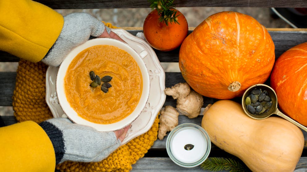 Die Kürbissuppe mit Süsskartoffeln und Kokosmilch von Assem Klammsteiner.