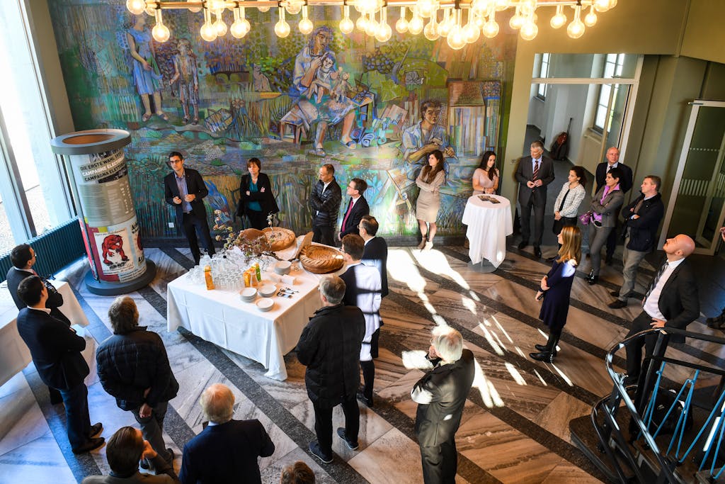 Bellinzona: inaugurazione della mostra "100 anni di proporzionale". Nella foto uno scorcio della mostra "100 anni di proporzionale" che da Palazzo Federale è arrivata in Ticino a Palazzo delle Orsoline.