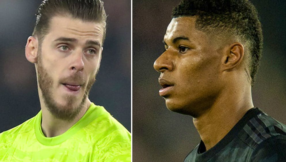 Nur Remis beim Aufsteiger: David de Gea (links) und Marcus Rashford müssen mit Manchester United den nächste Rückschlag einstecken.