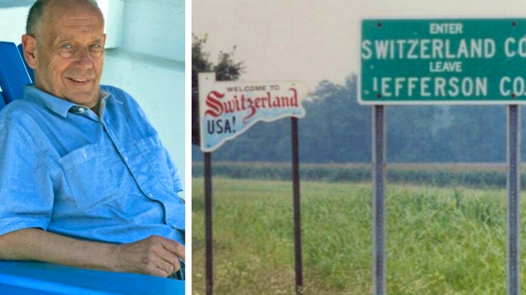 Negli Stati Uniti. Quest’uomo si è recato in 80 località fondate da svizzeri