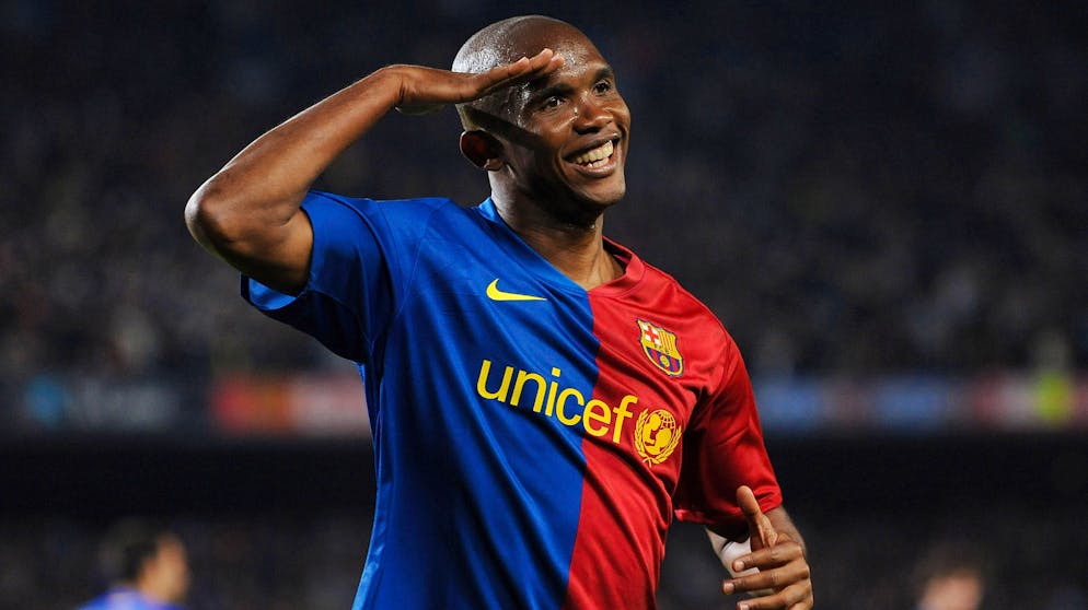 Samuel Eto'o konnte noch stolz sein auf seinen Trikotsponsor.