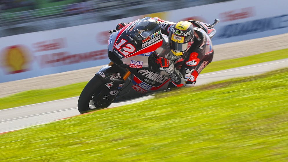 Lüthi Dritter, Alex Marquez Weltmeister. Tom Lüthi auf dem Circuit von Sepang