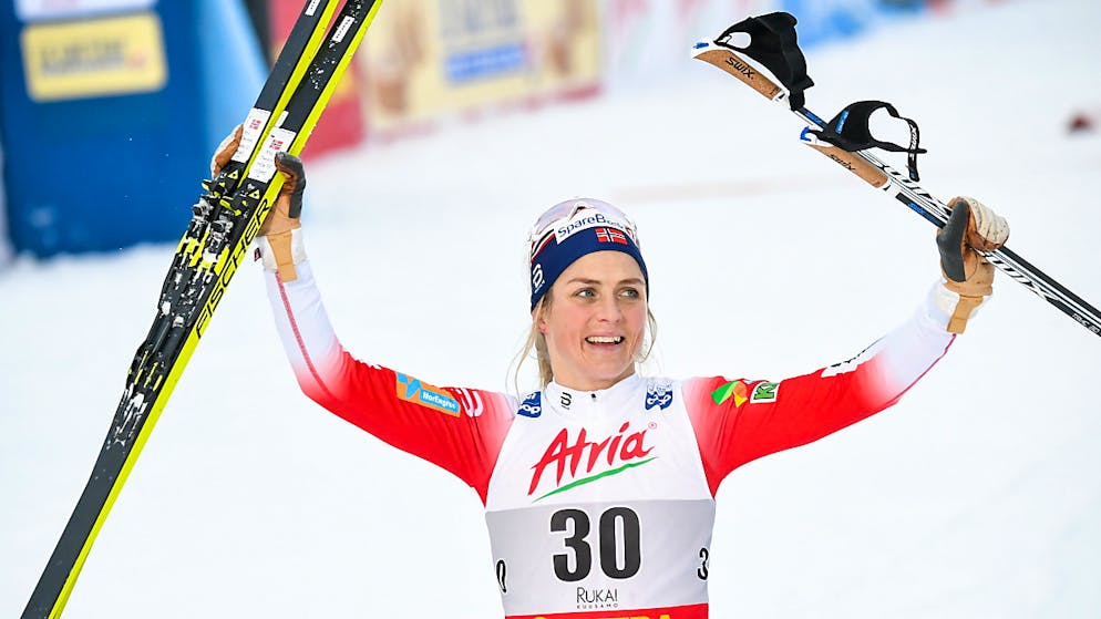 Therese Johaug jubelt.