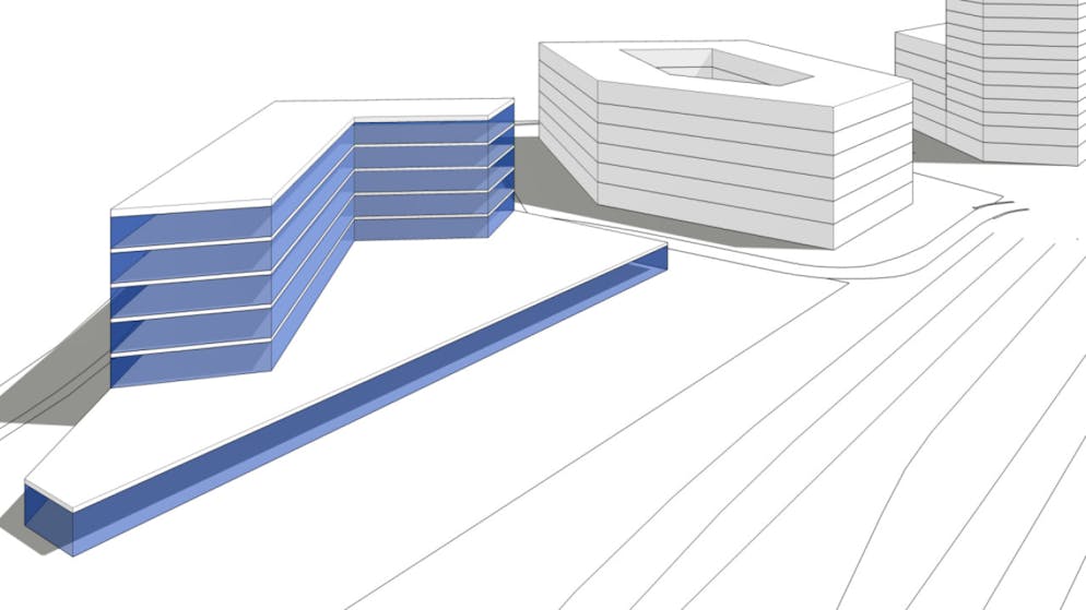Visualisierung des neuen Sicherheitszentrum in Rothenburg: Es soll 2028 bezugsbereit sein.