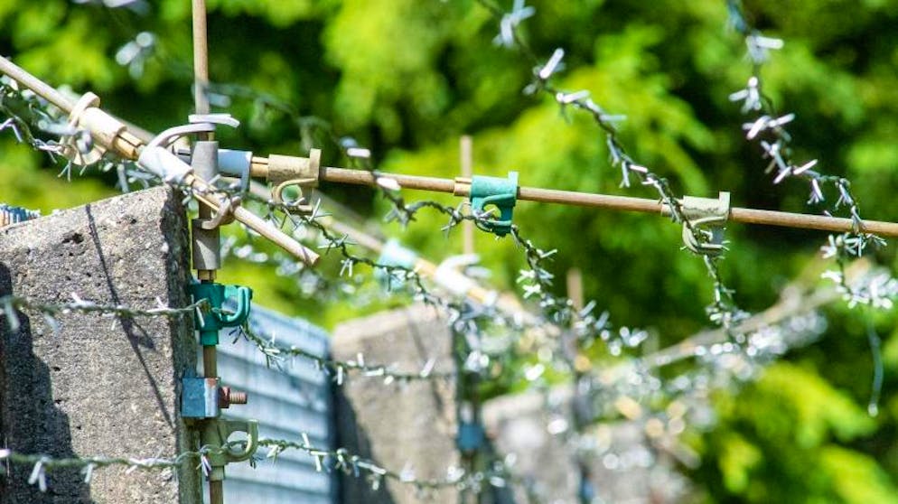 Der historische Grenzzaun steht im Freiland Grenzmuseum Sorge.