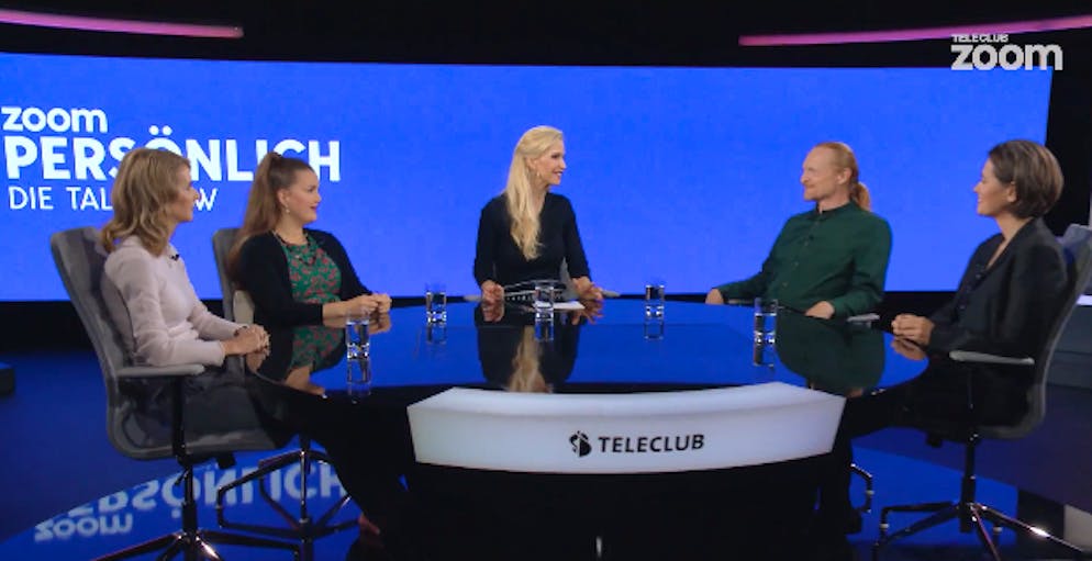 Claudia Lässer in der Experten-Runde mit Birgit Schmid, Dania Schiftan, Armin Müller und Petra Benedikt (v.l.n.r.).