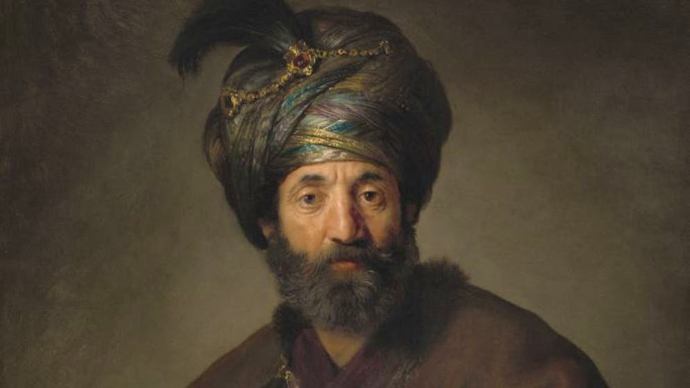 Jahresprogramm des Kunstmuseums Basel. Rembrandt und Werkstatt: «Mann in orientalischem Kostüm» (um 1635).