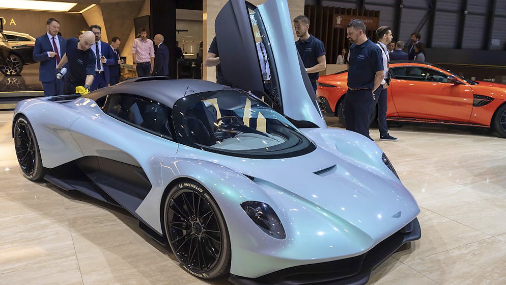 Der neue Aston Martin AM-RB003 am Genfer Autosalon im März 2019. (Archivbild)
