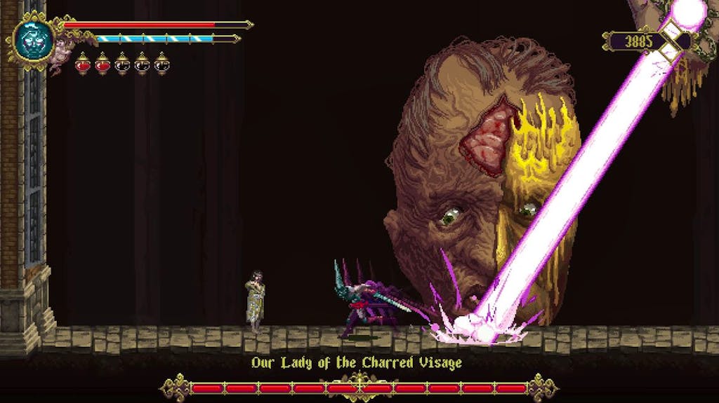 Der «Dark Souls»-Trend macht auch vor der 2D-Welt nicht Halt: In «Blasphemous» von Game Kitchen metzelt sich ein maskierter Pixel-Büsser durch eine Horror-Welt voller Bildschirm-füllender Boss-Gegner. Das Spielkonzept entspricht auf fast schon dreiste Weise der 3D-Steilvorlage, macht aber auch ähnlich viel Spass. Für «Souls»-Fans mit 2D-Faible ist das für PC, PS4, Xbox und Switch erhältliche «Blasphemous» ein Pflichtkauf.