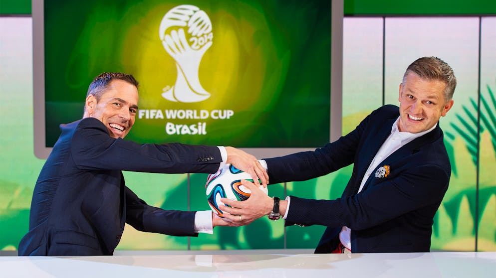 Rainer Maria Salzgeber: 25 Jahre SRF – die Bild-Retrospektive. 2014 mit Matthias Hüppi.