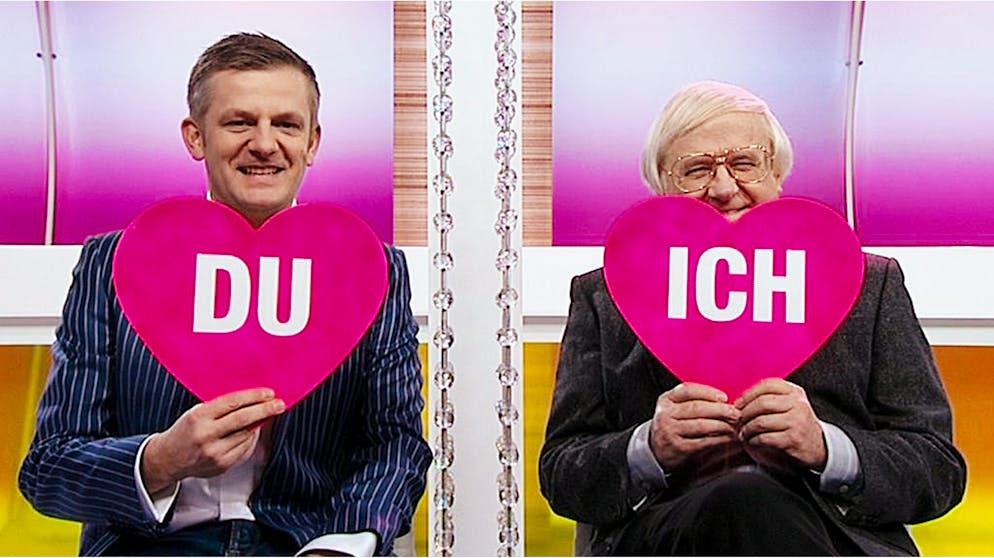 Rainer Maria Salzgeber: 25 Jahre SRF – die Bild-Retrospektive. 2010: «Glanz und Gloria»-Rubrik «Ich oder du» mit Gilbert Gress.