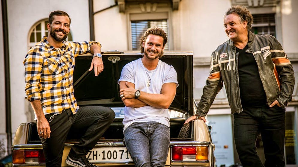 Bald gemeinsam auf Tour: Bligg, Bastian Baker und Marco Rima. Sie sind die Schweizer Live-Acts am «Art on Ice».