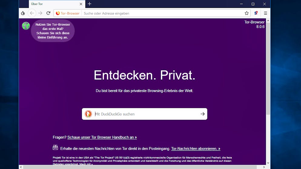 Privatsphäre unter Windows 10 schützen. Er basiert auf Firefox, die Benutzeroberfläche dürfte daher vielen vertraut sein.