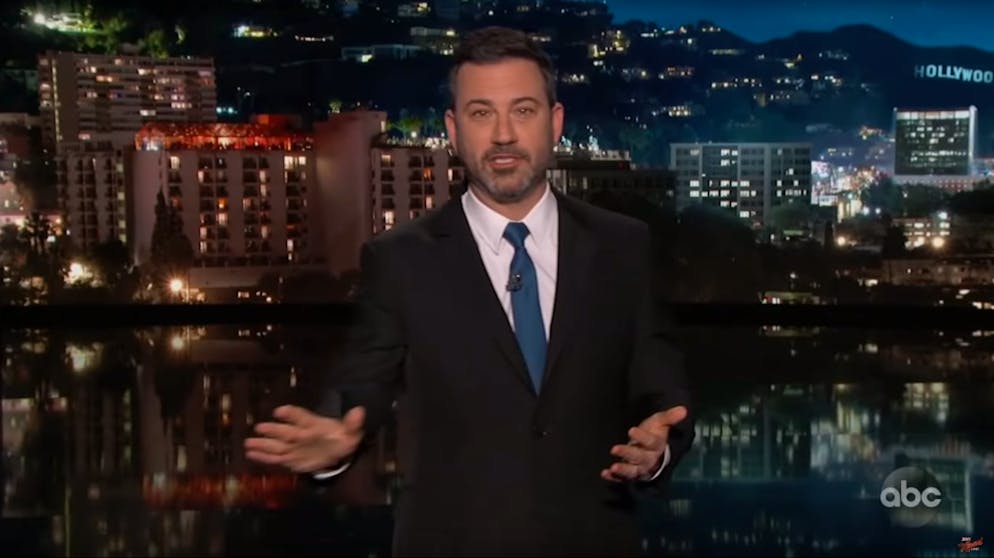 Ist nicht überrascht davon, dass Li Yang Bilder mit Donald Trump hat: Late-Night-Mann Jimmy Kimmel.