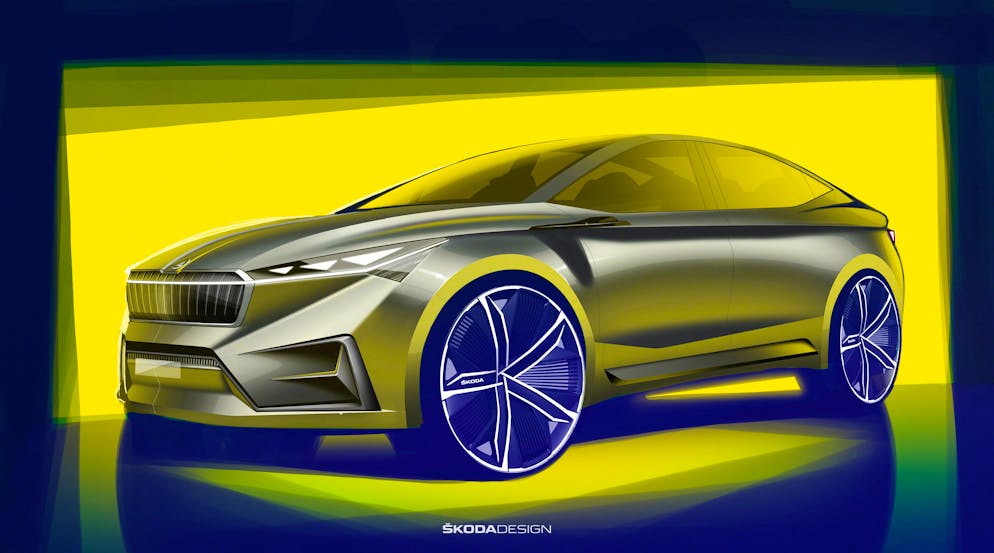 Neuheiten am 89. Genfer Autosalon. Bei Skoda ist man bodenständiger, aber immerhin sieht das Konzept des Vision iV zwei Elektromotoren – einen an der Vorder- und einen an der Hinterachse – vor, die das Auto zum Allradler machen.
