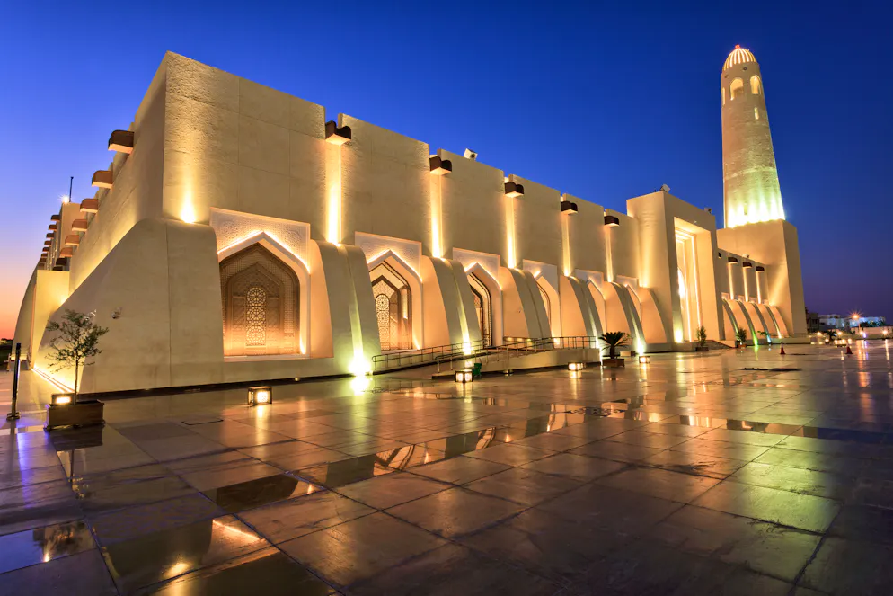 Die grosse Mosche in Doha. In diesem Gotteshaus können 30'000 Menschen gleichzeitig beten.