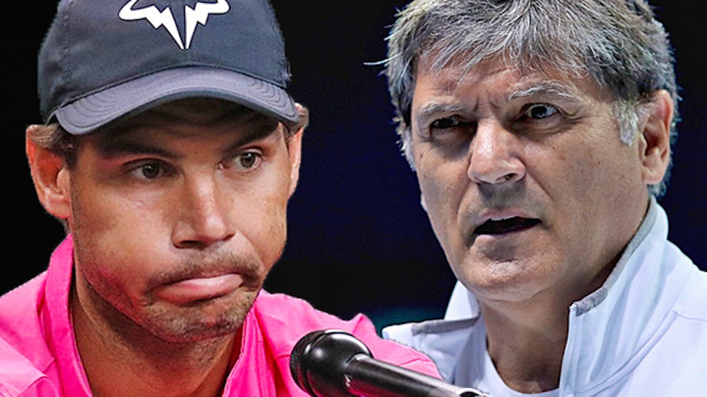 Toni Nadal (rechts) sagt, dass sein Neffe nicht das Ziel habe, ein Grand Slam zu gewinnen.