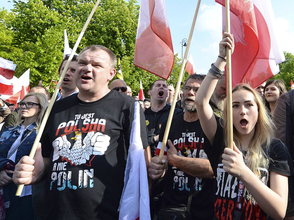 Pologne. Manifestation De L'extrême Droite Polonaise.