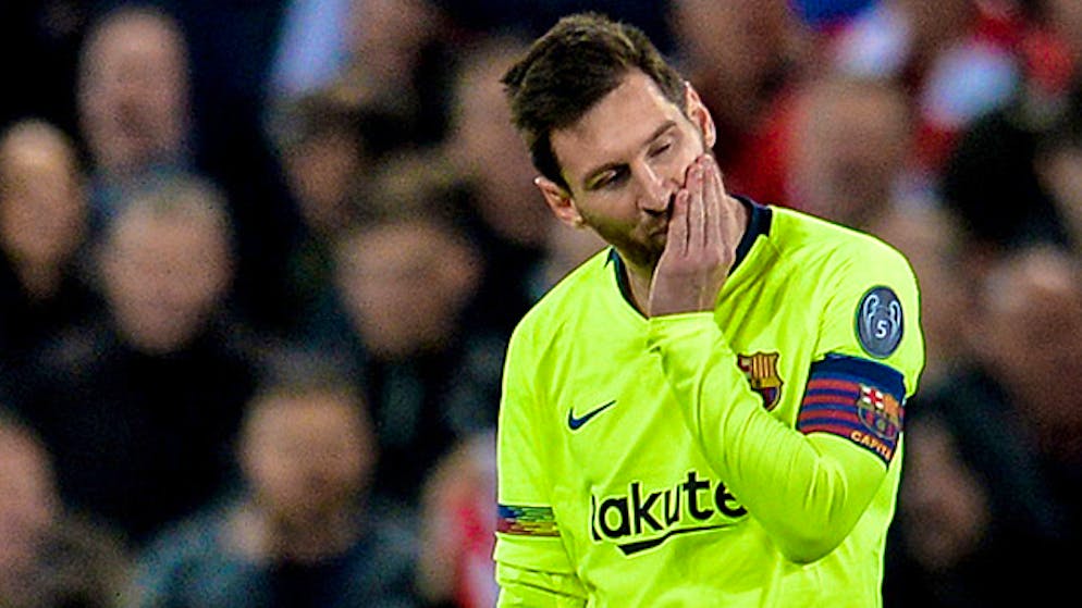 Lionel Messi, die grosse Figur beim 3:0 im Hinspiel, bleibt beim 0:4 im Rückspiel blass.