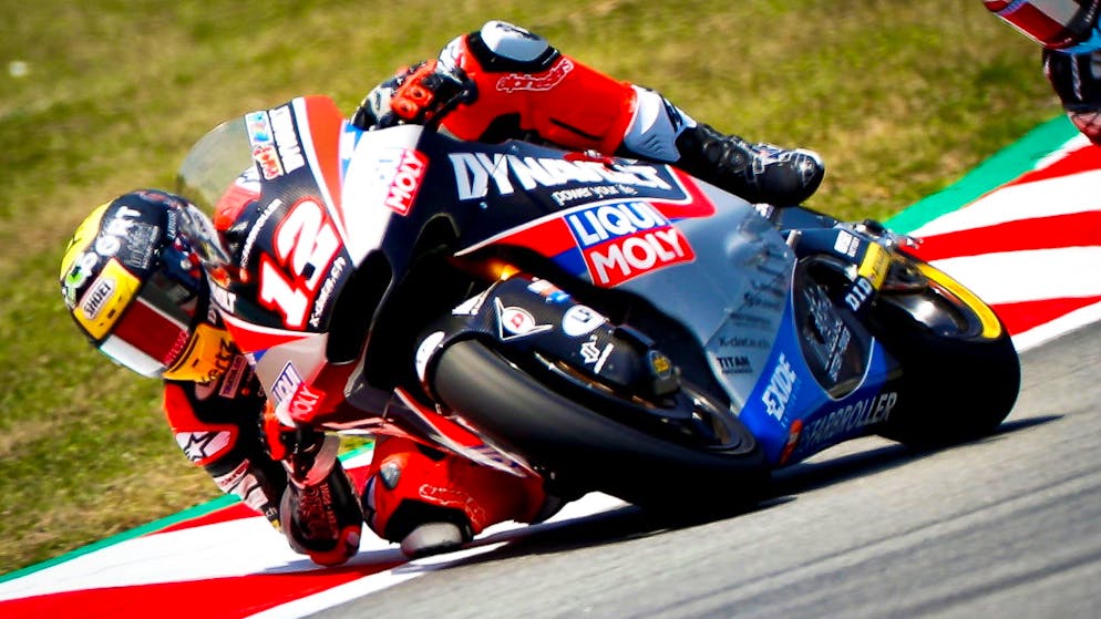 Tom Lüthi verpasste die Pole-Position für das Moto2-Rennen in Montmeló nur ganz knapp.