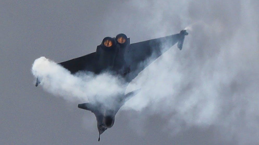 Paris Air Show 2019. Eine Rafale macht ordentlich Dampf.